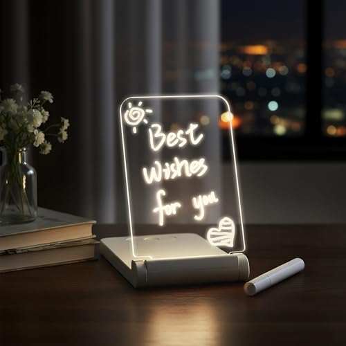 Pulselala Lámpara Nocturna RGB con Lápiz para Dibujar para Nombres, Logos, Emojis, Portátil Plegable con Temporizador Inteligente y Brillo Regulable, Lámpara Nocturna de Viaje Recargable