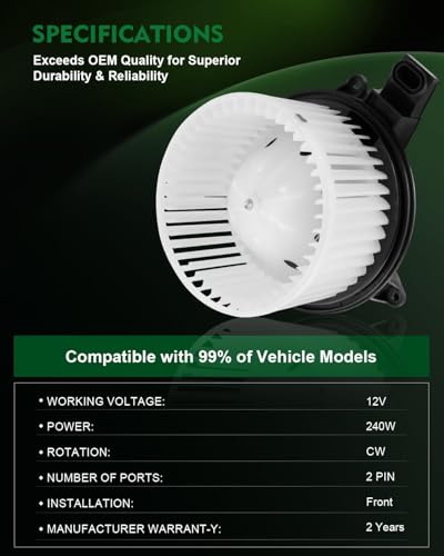 Image of HVAC AC Heater Blower Motor Fan Fits for:-Ford F150 2009-2014, Expedition 2009-2017, for:-Lincoln Navigator 2009-2017, Replacment for OE# 700237, CL1Z19805A, 75873, AL1Z19805A