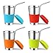 Produktbild KEREDA Edelstahl-Tassen mit Silikondeckel und Strohhalmen, 4 Stück, 500 ml, Trinkbecher, BPA-frei für kalte oder heiße Getränke