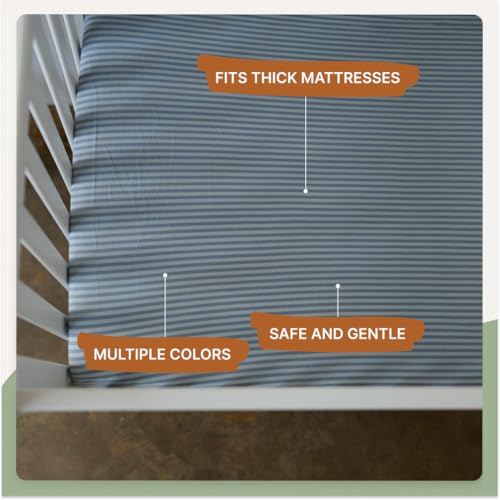 Image of Parker Baby Soft & Durable Fitted Baby Crib Sheets | Snug Fit for Standard Crib Mattresses | Machine Washable, Fade-Resistant & Modern Nursery Designs