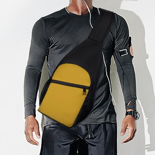 Bolso cruzado natural amarillo para senderismo y viaje miniatura 7
