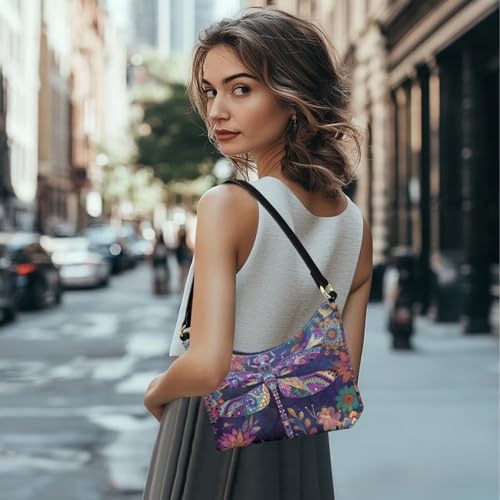 Image of Handbag for Women Leather Underam Shoulder Bag with Zipper Fashion Work Purse Waterproof Travel Wallet