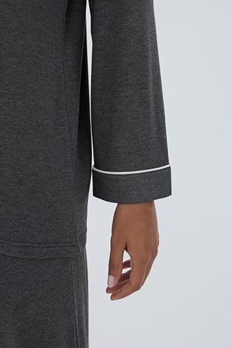 Image of Joyaria Women's Cooling Bamboo Viscose Pajama Set Long Sleeve Button Front | Hot Sleeper Comfort . Cooling Relief . Lightweight Feel for Sleeping & Lounging