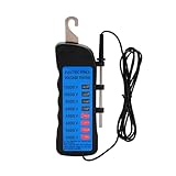 Electric Fence Voltage Tester, 12KV Fence Tester 8 Neon Indicator Lights/Fence Tester for Farms Fault Finder Portable Testing Tool