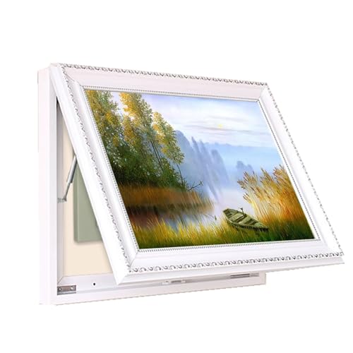 Pintura Cajas Distribución Eléctric con Palanca Hidráulica Tapa Contador Luz Decorativa Caja Contadores Sala de Estar(F,70x50cm)