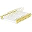 Amber Home Lot De 10 Cintres Bois Blanc 36 Cm – Cintres Pantalons Jupes Avec Pinces Antidérapantes Et Crochet Rotatif 360° – Idéal Sous-vêtements Chaussettes