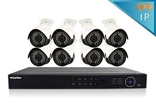 LaView 1080P IP 8 Channel PoE NVR Security Cameras System with 8X HD 1080P IP Bullet Cameras Night Vision Indoor/Outdoor Security Cameras, 2TB HDD Included