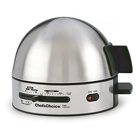 Chef'sChoice 810 Gourmet 7-Egg Cooker with Electronic Timer, Audible Signal & Nonstick Stainless Steel Design Cover