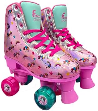 Patins 04 Rodas Com Luz (Rosa)