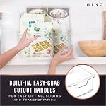 BINO | Plastic Storage Bins, Medium - 2 Pack | THE LUCID COLLECTION | Multi-Use Built-In Handles | BPA-Free | Clear Storage Containers | Fridge Organizer | Pantry & Home Organization - Image 3