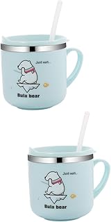 VILLCASE 2 Peças Canudos De Silicone Para Copos De Bebê Canudos Para Smoothies Copos Para Derramamento De Bebês Jarro De Silicone Para Crianças Canudos Para Crianças Copos De Aço