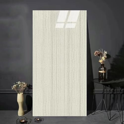 Minglez Piastrelle per Soffitti Carta da Parati con Texture a Doghe di Legno per Pareti Interne, Pannelli in PVC per Pareti Esterne per Decorazioni a Soffitto(White/C,60 Pack)