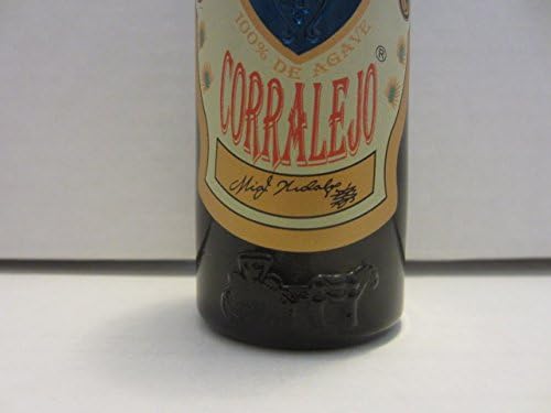 Set of 2 Corralejo Tequila Reposado Guanajuato Mexico Blue Glass Shooter Double Shot Glasses