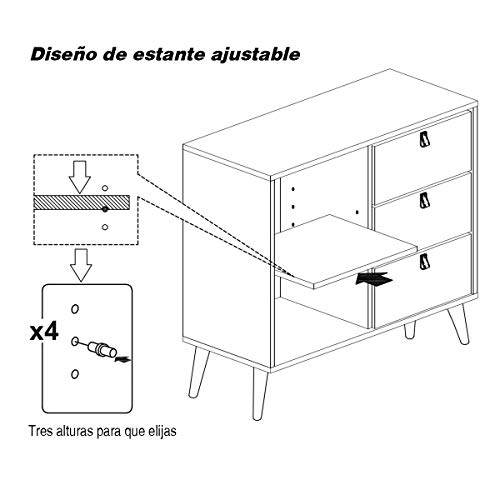 COSTWAY-Aparador-con-Cajones-Armario-Gabinete-Consola-de-Madera-Mueble-Multiuso-para-Salon-Cocina-Entrada-Oficina-Natural