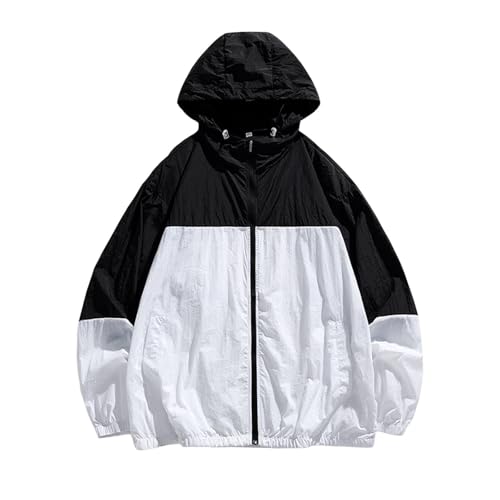 Chaqueta manga larga hombre impermeable cortavientos ligera y con protección solar UV
