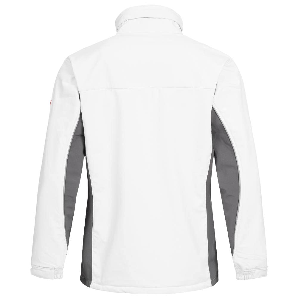 Nitras Motion TEX Light - męska kurtka robocza typu softshell | wodoodporna i wiatroszczelna kurtka softshell - biało-szara rozm. S, biały, S