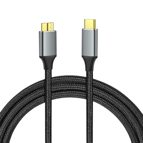 AXFEE USB C to Micro B Cable, Hard Drive Cable 5Gbps Compatible with Western Digital, WD, Seagate Expansion, Toshiba, Samsung M3 1TB, Galaxy S5 Note 3, LaCie, Portable External Hard Drive - 0.5m