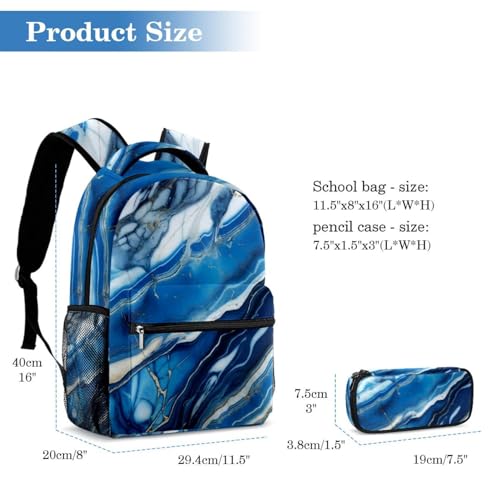 Cartable multicolore avec grande trousse à crayons intégrée