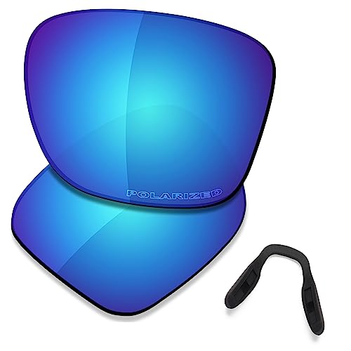 SAUCER Lenti di ricambio premium e naselli per Oakley Crossrange OO9361 | Crossrange Asian Fit OO9371 Occhiali da sole ad alta difesa – Blu ghiacciaio polarizzati