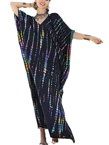 Image of Kaftan Dresses for Women Plus Size Summer Beach Dress with Print and Swim Cover Ups