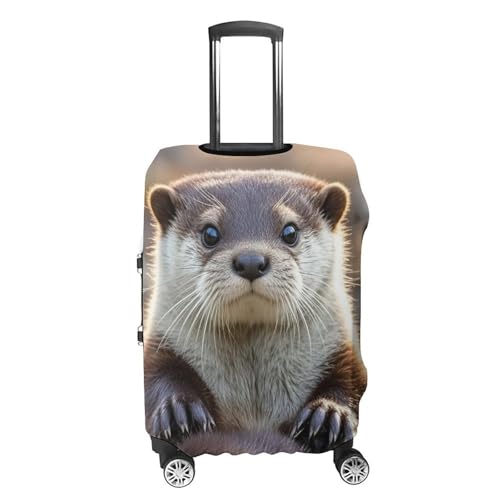Cute Otter Luggage Cover Elastic Luggage Covers for Suitcase Travel Luggage Covers Anti-Scratch Washable Suitcase Sleeve Fits 19-32 Inch Luggage4