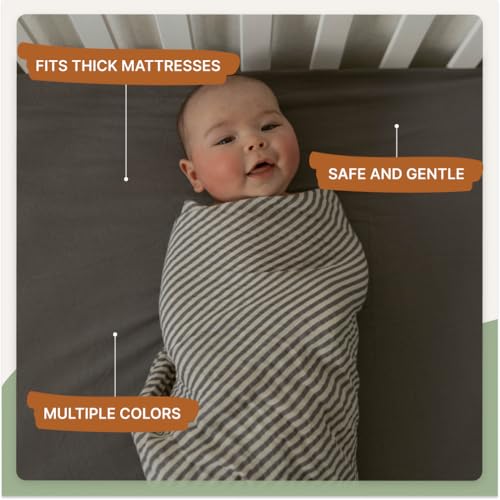 Image of Parker Baby Soft & Durable Fitted Baby Crib Sheets | Snug Fit for Standard Crib Mattresses | Machine Washable, Fade-Resistant & Modern Nursery Designs