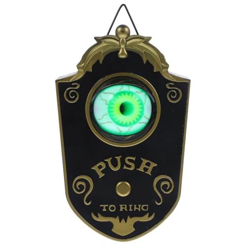 BESTOYARD Halloween Doorbell Light Up Eyeball Doorbell Door Decorations Party Doorbell Prop...
