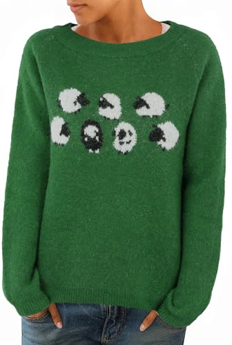 Womens Fair Isle Sweaters Fall Winter Trendy Vintage Sweater Seniors Crewneck Knit Wool Pullover Tops 20252