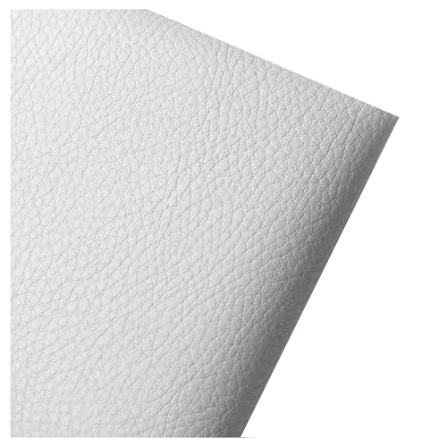 160cm de Ancho Tela de Polipiel Para Tapizar con Patrón Litch Piel Sintética Para Manualidades de Bricolaje, Muebles, Sofás, Sillas, Bolsos, Asientos(Size:160x100cm,Color:blanco)