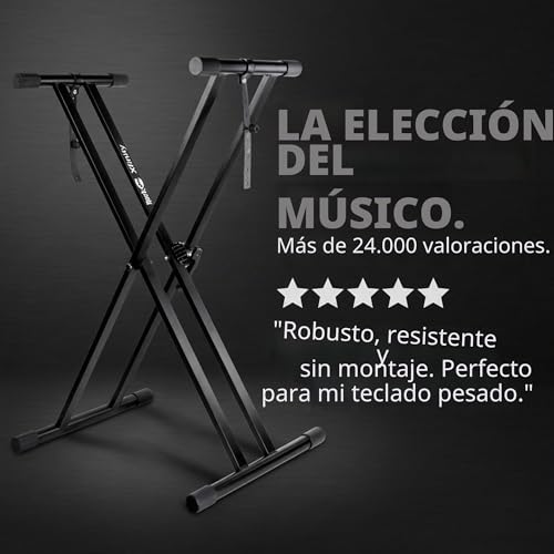 Miniatura 6 de Rockjam Rjxx363 - Soporte De Teclado Ajustable Con Correas De Bloqueo