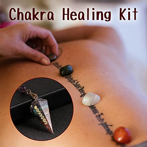 Pendule de chakra hexagone en orgonite pour la dowsing divination - 5
