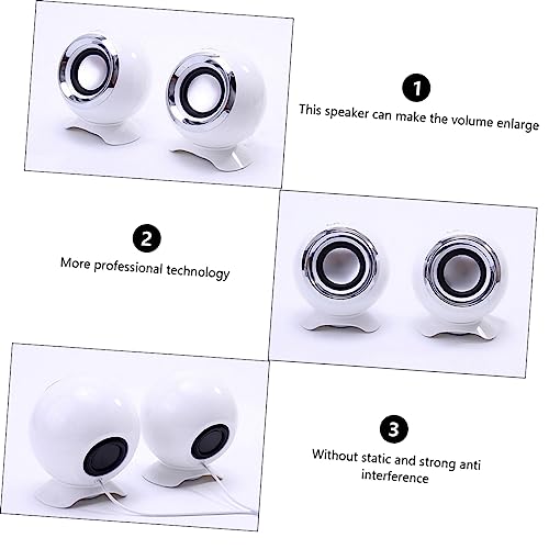 Altavoz de computadora compacto DOITOOL mini altavoces USB para pc de diseño elegante en casa y oficina 2