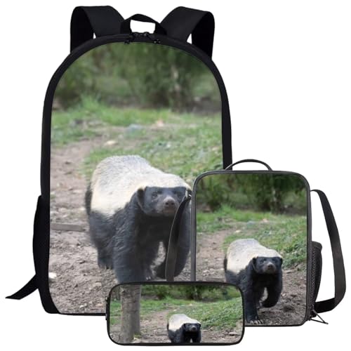 Sac à dos d'école béluga enfants avec sac à déjeuner isotherme et trousse crayons
