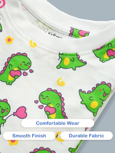 Image of Kidbea Kids Cotton Clothing Set | Ultra-Soft Printed Half Sleeve T-shirt & Shorts Set Comfort Fit Casual Wear for Boys & Girls