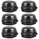 NiceNaiils 6 Pcs Copri Manopole per Fornelli Gas Universali, Copertura Piano Cottura Manopola per Fornello Sicurezza dei Bambini, Coprimanopole per Fornelli a Cucina Gas di Dimensioni (Nero）