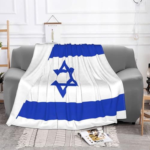 Couverture en flanelle drapeau israélien doux plaid lit canapé - 3