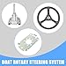 WFLNHB 10FT Boat Rotary Steering System Outboard Kit SS13710 Marine with Wheel