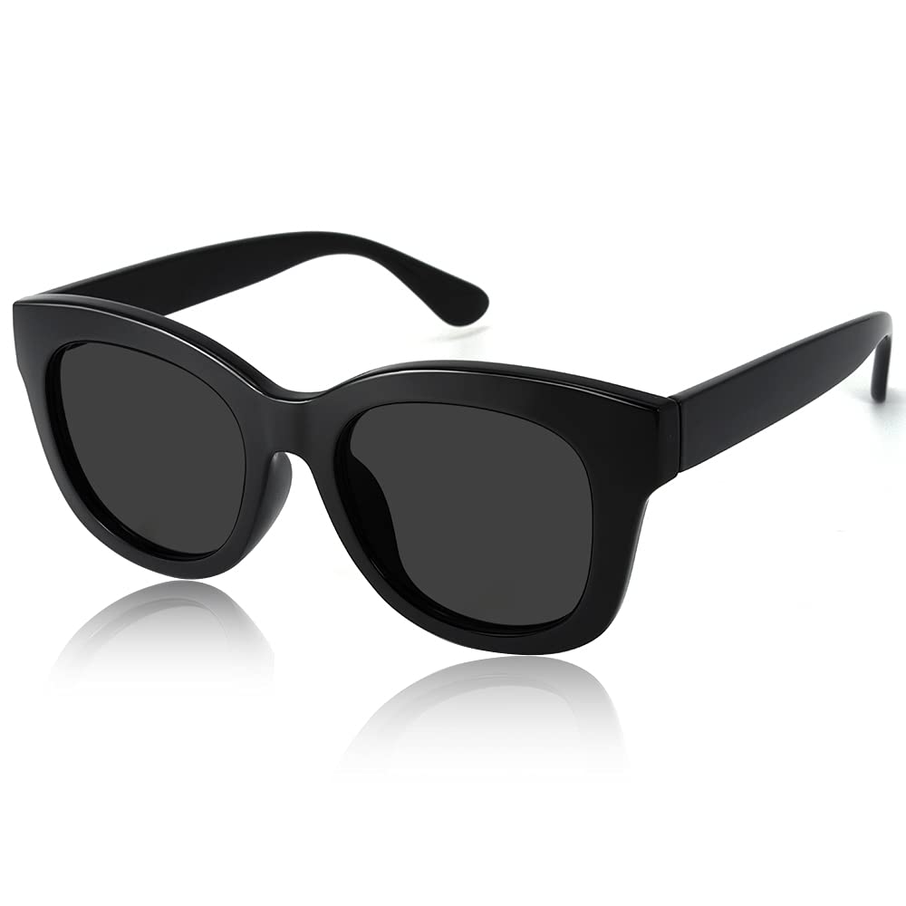 JiSooReading Glasses Women/Men Designer Oversized Readers, Thick Large Round Ladies Reading Glasses