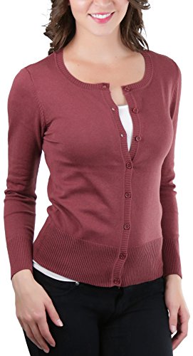 Image of ToBeInStyle Women's Long Sleeve Button Down V-Neck Cardigan