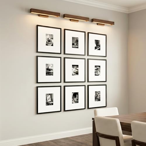 Image of upsimples 14x14 Picture Frame, Display Pictures 5x7 with Mat or 14x14 Without Mat,Wall Hanging Square Frames, Black, 1 Pack