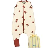 molis&co - Pijama Manta con Calcetines Antideslizantes 1.0 TOG - 117 cm (6 años) - Ideal para Primavera y otoño - 100% algodón (Oeko-Tex 100) - Tomatoes