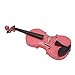 Kcelarec Acoustic Violin, Solid Wood Fiddle with Bow Case Rosin, Stringed Musical Instrument Violin for Beginner Adult Boys Girls Children Kids (1/4, Pink)