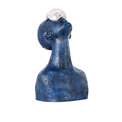 Statue abstraite moderne bleue en résine idée cadeau idéale décoration bureau