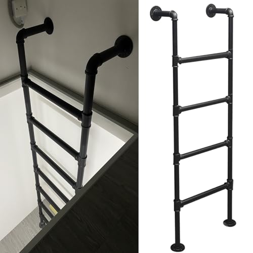 Escalera de seguridad multifuncional de hierro para ventanas de sótano 2