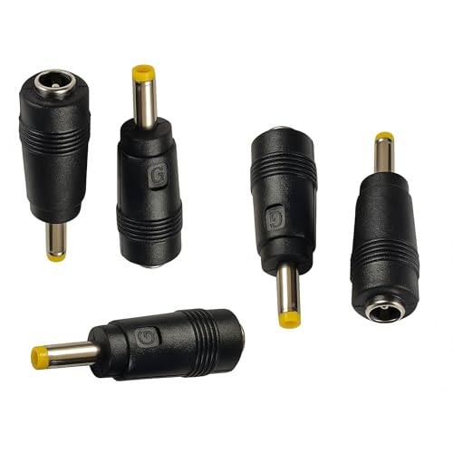 Image of MX DC Power Adapter Cable 6.5x1.4mm Male to 5.5x2.1mm Female Converter - Compatible with Casio Keyboards, Calculators & Electronic Devices - Durable Wiring - Pack of 5
