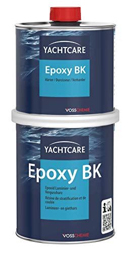 Yachtcare n.a. Epoxid-Harz Epoxy BK 1kg-Epoxidharz Set zum Laminieren und Vergießen, Transparent