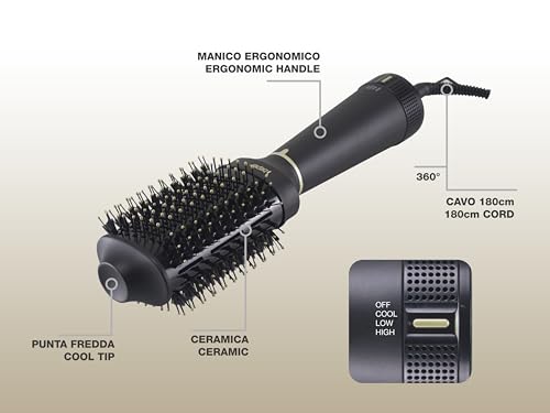 Cepillo moldeador alisador y voluminizador BEPER con cable giratorio de alta maniobrabilidad 4
