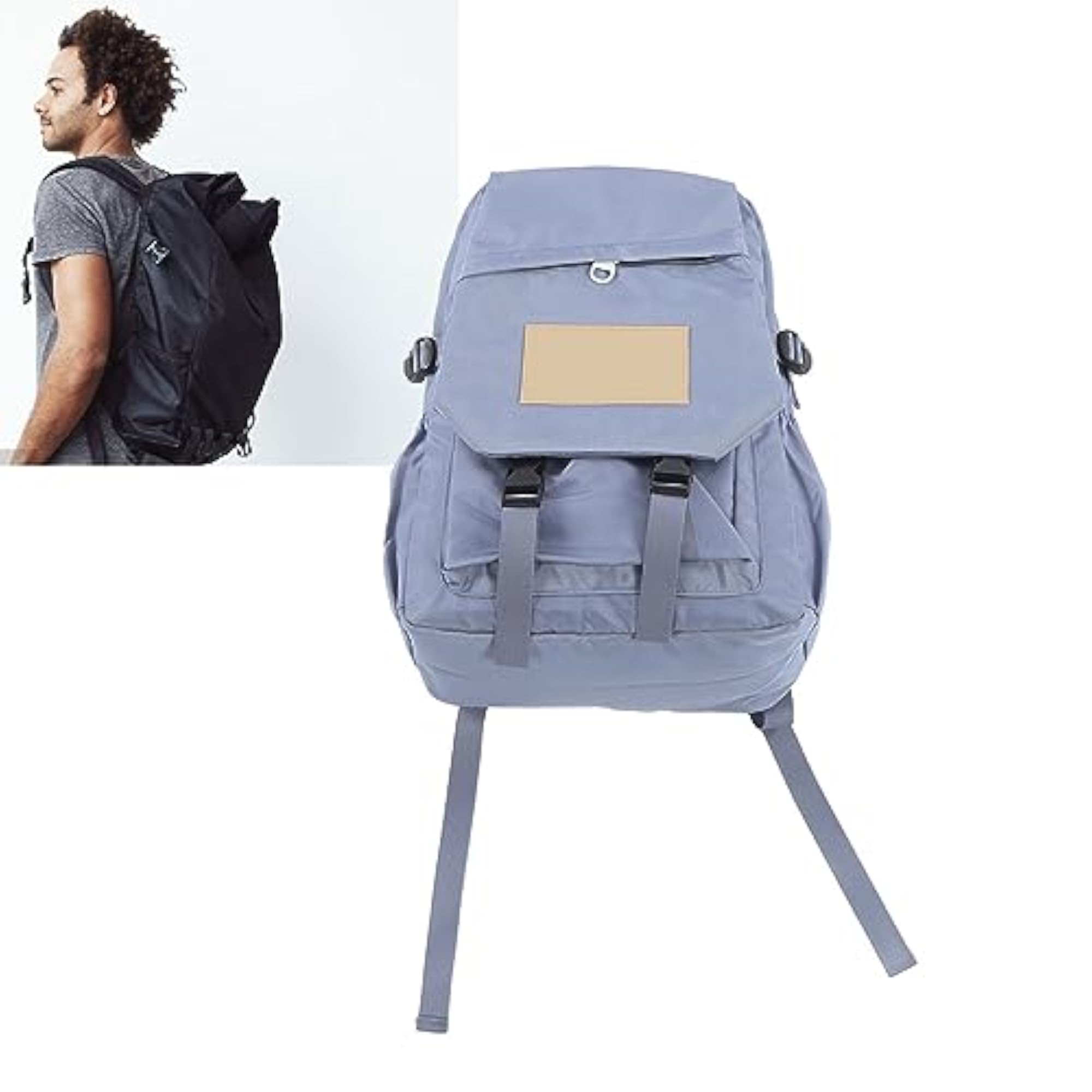 Casual Nylon Backpack, Large Capacity School Bag for Travel
