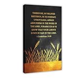 ANFOTCM Póster artístico de 1 Corintios 15 y 58 para decoración de pared, bar, restaurante, garaje, cafetería, regalo de 40 x 60 cm