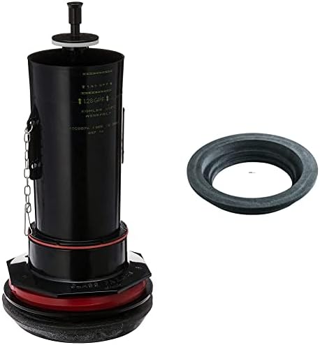 Kohler Genuine Part 1083980 3" Toilet Canister Flush Valve Kit, 10.8 L x 3.5 W x 3.5 H inches & GENUINE PART GP1018165-F TANK GASKET FOR DRYLOCK CONNECTION,Black, 3 In.